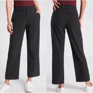Athleta‎ Tribeca Utility Cropped Pants Black High Rise 446630 Women's Size 4
